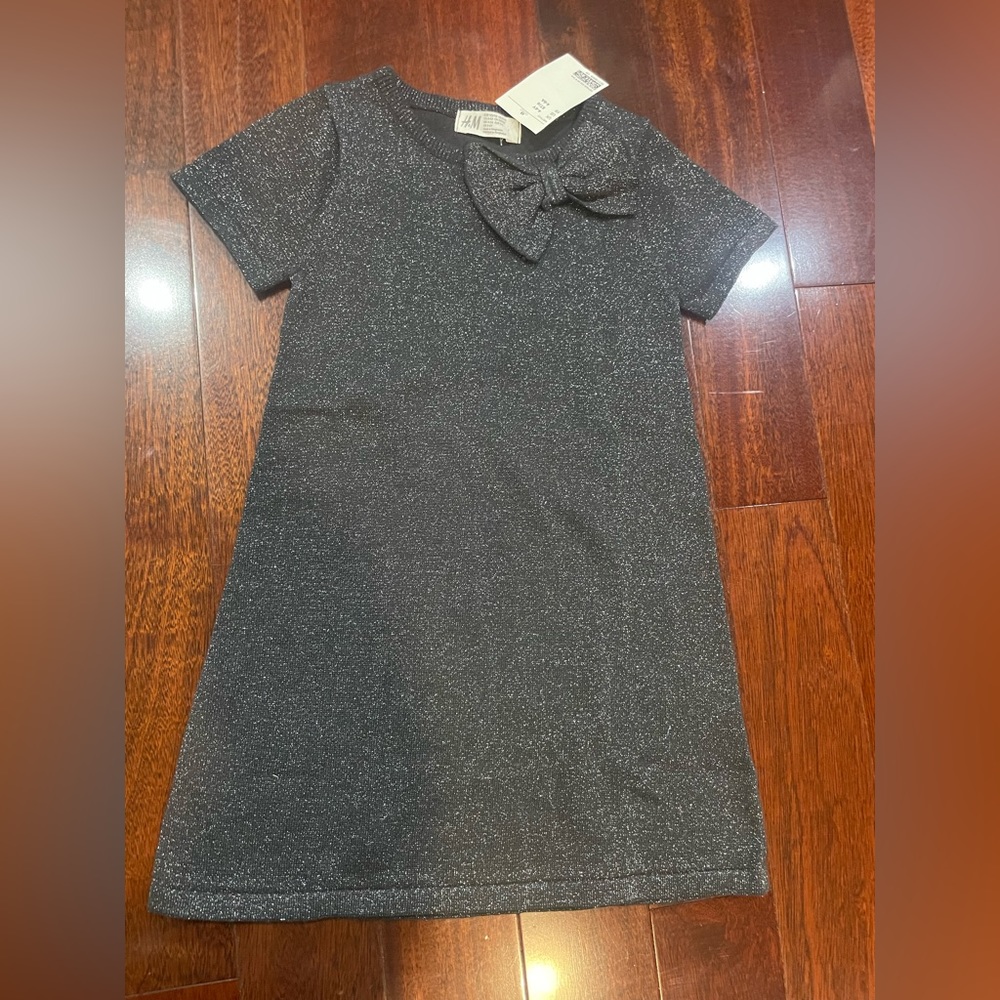 Girls Glitter Black Dress